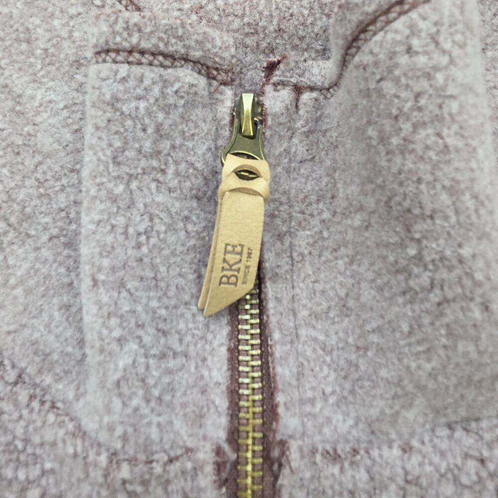 BKE Sherpa Quarter Zip Pullover Men XL Red Brown Colorblock Utility Fleece - Picture 5 of 11